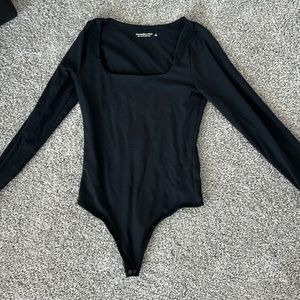 Black Abercrombie and Fitch Long Sleeve Bodysuit